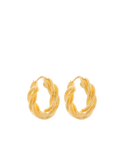 Bottega Veneta Hoop Earrings In Yellow