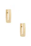 Bottega Veneta Hoop Earrings In Yellow Gold