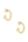 Bottega Veneta Hoop Earrings In Yellow Gold
