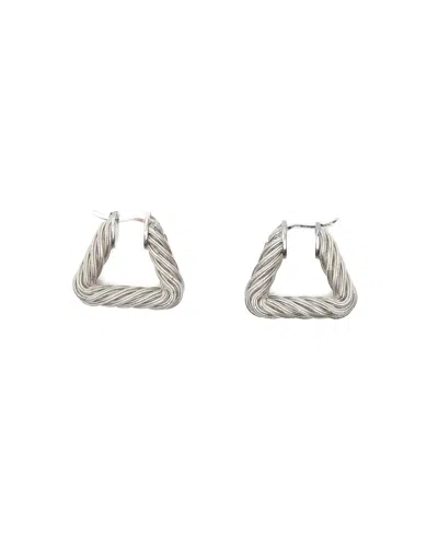 Bottega Veneta Hoop Silver Earrings