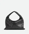 Bottega Veneta Small Hop Leather Shoulder Bag In Black