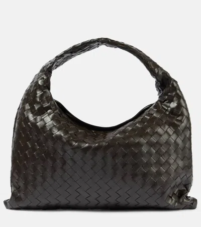BOTTEGA VENETA HOP INTRECCIATO LEATHER SHOULDER BAG