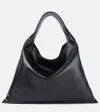 Bottega Veneta Large Leather Hop Shoulder Bag In Black