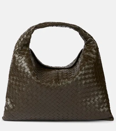 Bottega Veneta Hop Large Leather Tote Bag In Green