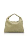 Bottega Veneta Hop Large Shoulder Bag In Khaki