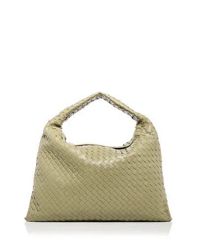 Bottega Veneta Hop Large Shoulder Bag In Khaki