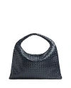 Bottega Veneta Hop Large Shoulder Bag In Space/brass