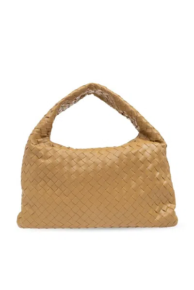 Bottega Veneta Small Hop Intrecciato Leather Shoulder Bag In Brown