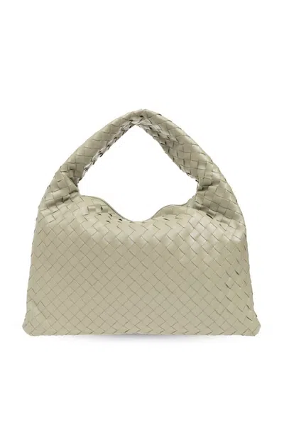 Bottega Veneta Small Hop Intrecciato Leather Shoulder Bag In Green