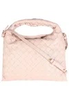 Bottega Veneta Pink Crossbody Bag With Removable Shoulder Strap And Intrecciato Motif In Leather Wom