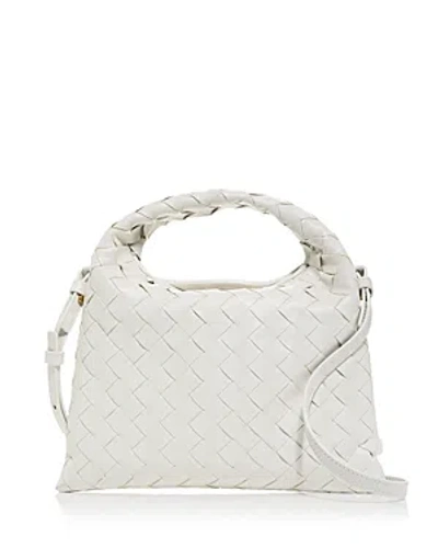 BOTTEGA VENETA MINI HOP INTRECCIATO LEATHER SHOULDER BAG