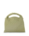 Bottega Veneta Mini Wallace Intrecciato Leather Shoulder Bag In Travertine/brass