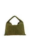 Bottega Veneta Hop Shoulder Bag In Olive Oil-m Brass