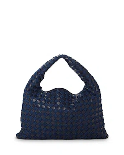 Bottega Veneta Hop Small Shoulder Bag In Abyss/indigo/brass