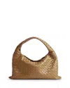 Bottega Veneta Hop Shoulder Bag Small Dark Praline In Dark Praline/brass