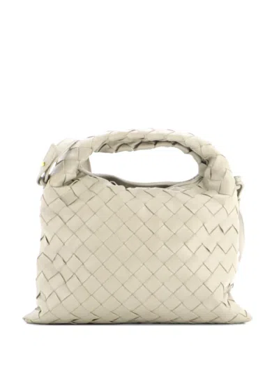 Pre-owned Bottega Veneta Hop Top Handle Bag Intrecciato Nappa Mini Satchel In Green