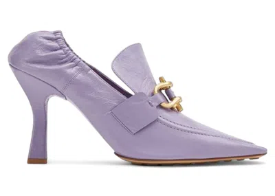 Pre-owned Bottega Veneta Horsebit Leather Pumps (women's) Sneakers In Purple