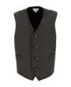 Bottega Veneta Houndstooth-pattern Waistcoat In Black