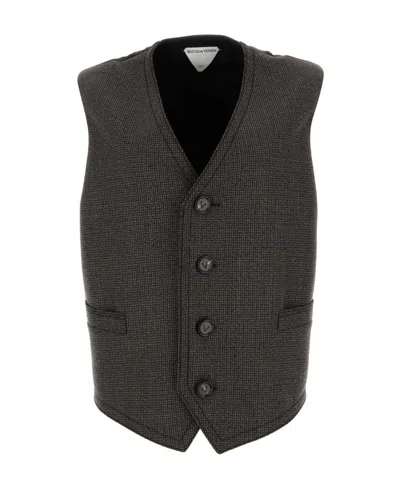 Bottega Veneta Houndstooth-pattern Waistcoat In Multicolor