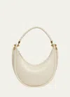 Bottega Veneta Small Hula Hoop Leather Shoulder Bag In Sea Salt