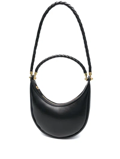 Bottega Veneta Hula Hoop Leather Handbag In Black