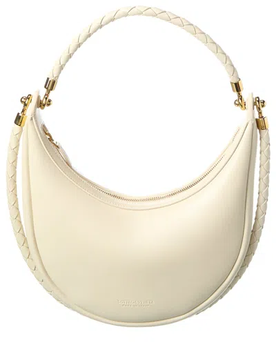 Bottega Veneta Hula Hoop Leather Hobo Bag In White