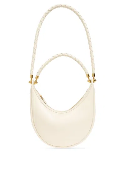 Bottega Veneta Small Hula Hoop Leather Shoulder Bag In Beige