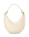 Bottega Veneta Small Hula Hoop Leather Shoulder Bag In Sea Salt/brass