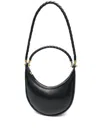 Bottega Veneta Hula Hoop Leather Handbag In 1019 - Black-m Brass