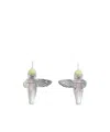 Bottega Veneta Hummingbird Earrings In Gray