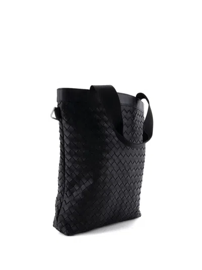 Pre-owned Bottega Veneta Hydrology Intrecciato Leather Tote Bag In Black