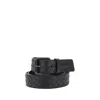 Bottega Veneta Woven Black Belt With Rectangular Bucklefinish