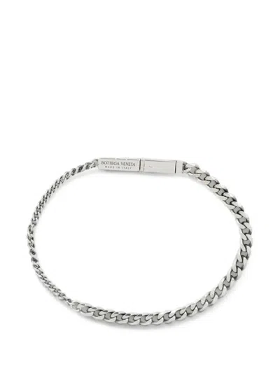Pre-owned Bottega Veneta Id Chain Bracelet In Silver