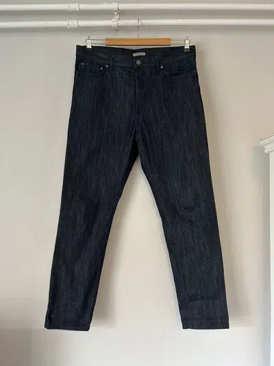 Pre-owned Bottega Veneta Indigo Blue Denim Jeans With Butterfly Embroidery