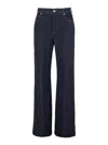 Bottega Veneta Wide-leg Denim Trousers Featuring Belt Loops In Multicolor