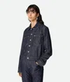 Bottega Veneta Denim Jacket Collared Chest Pockets In Blue
