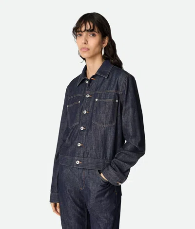 Bottega Veneta Indigo Denim Jacket In Blue