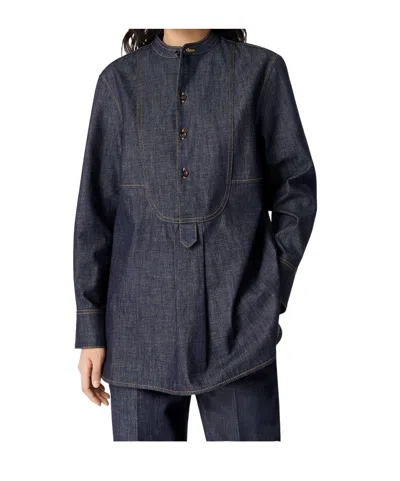 Bottega Veneta Indigo Denim Shirt