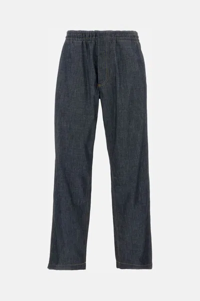 BOTTEGA VENETA INDIGO DENIM TROUSERS