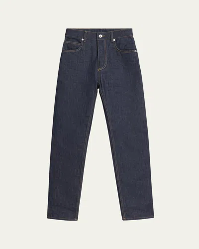 Bottega Veneta Indigo Straight Denim Jeans In Purple