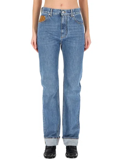 Bottega Veneta "indigo Vintage" Straight Jeans In Blue