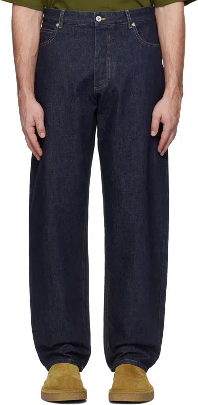 BOTTEGA VENETA INDIGO WIDE LEG JEANS