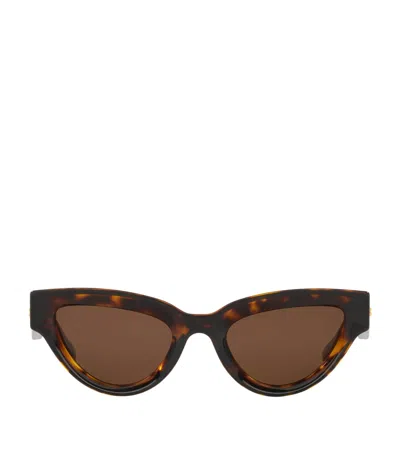 Bottega Veneta Womens Brown 6j000413 Bv1249s Cat Eye-frame Injected Sunglasses In Havana Havana Brown