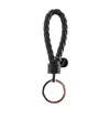 Bottega Veneta Intrecciato Weaves Key Ring In Black
