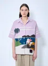 Bottega Veneta Intarsia Knit Shirt In Pink