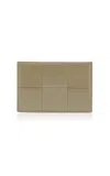Bottega Veneta Intecciato Leather Card Case In Green