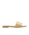 Bottega Veneta Amy Flat Mules In Nude