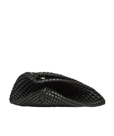 Bottega Veneta Interwoven-design Clutch Bag In Black