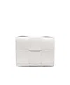 Bottega Veneta Interwoven-design Snap-fastening Wallet In White
