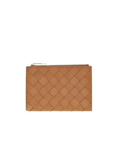 Bottega Veneta Interwoven Detail Purse In Brown
